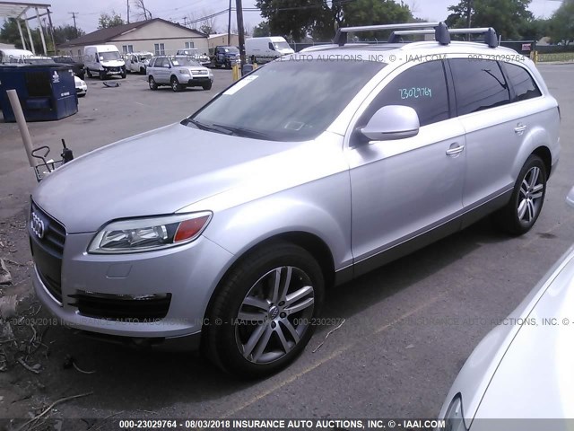 WA1AV74L97D016424 - 2007 AUDI Q7 4.2 QUATTRO SILVER photo 2