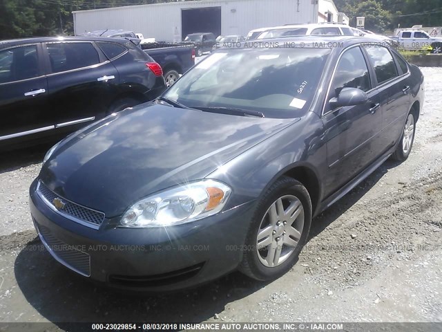 2G1WB5E33G1186631 - 2016 CHEVROLET IMPALA LIMITED LT GRAY photo 2