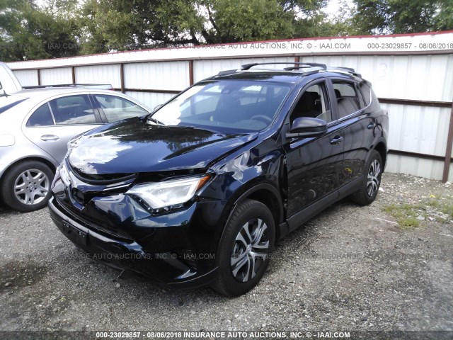 2T3ZFREV8JW439376 - 2018 TOYOTA RAV4 LE BLUE photo 2