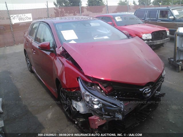 JTNKARJE6JJ569981 - 2018 TOYOTA COROLLA IM RED photo 1