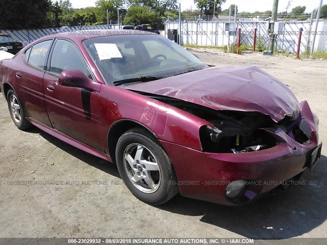 2G2WP522441281865 - 2004 PONTIAC GRAND PRIX GT MAROON photo 1