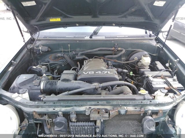 5TBDT44184S434536 - 2004 TOYOTA TUNDRA DOUBLE CAB SR5 GREEN photo 10