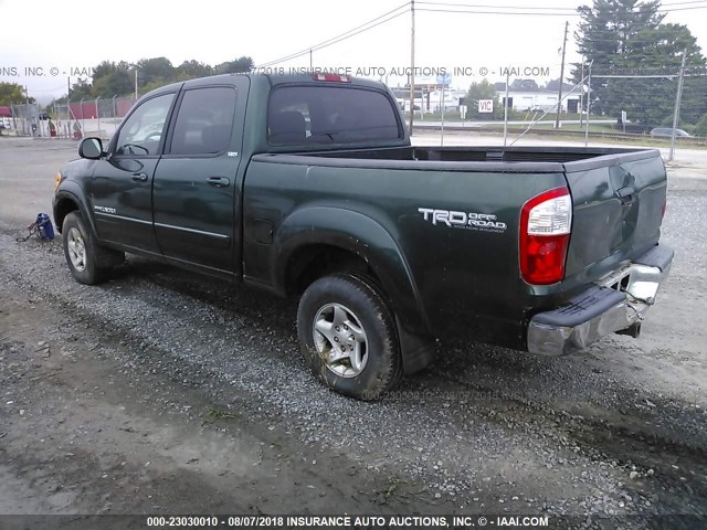 5TBDT44184S434536 - 2004 TOYOTA TUNDRA DOUBLE CAB SR5 GREEN photo 3