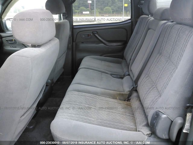 5TBDT44184S434536 - 2004 TOYOTA TUNDRA DOUBLE CAB SR5 GREEN photo 8