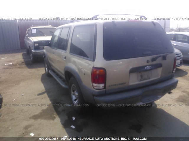 1FMZU62E51ZA34032 - 2001 FORD EXPLORER XLS GOLD photo 3