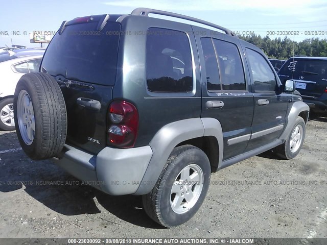 1J4GK48K86W128959 - 2006 JEEP LIBERTY SPORT GREEN photo 4