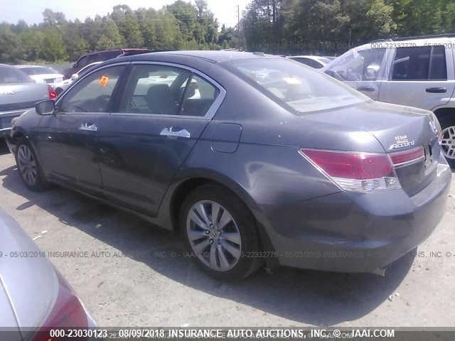 1HGCP3F86BA017388 - 2011 HONDA ACCORD EXL GRAY photo 3