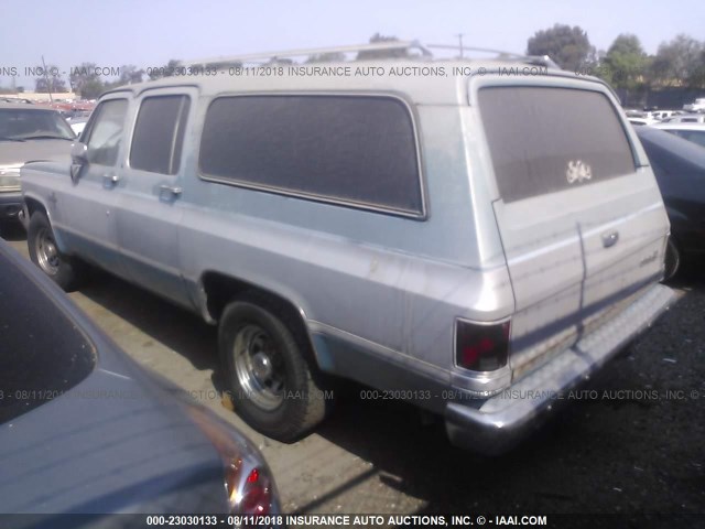 1G8GC26W9DF150974 - 1983 CHEVROLET SUBURBAN C2 BLUE photo 3