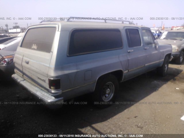 1G8GC26W9DF150974 - 1983 CHEVROLET SUBURBAN C2 BLUE photo 4