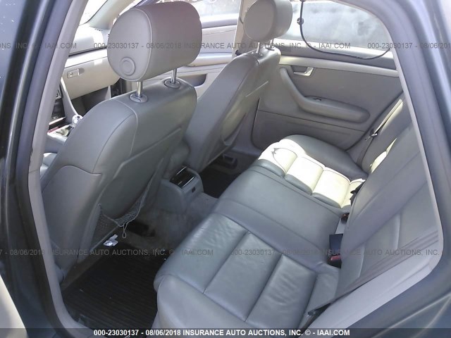 WAULC68E64A017258 - 2004 AUDI A4 1.8T QUATTRO GRAY photo 8