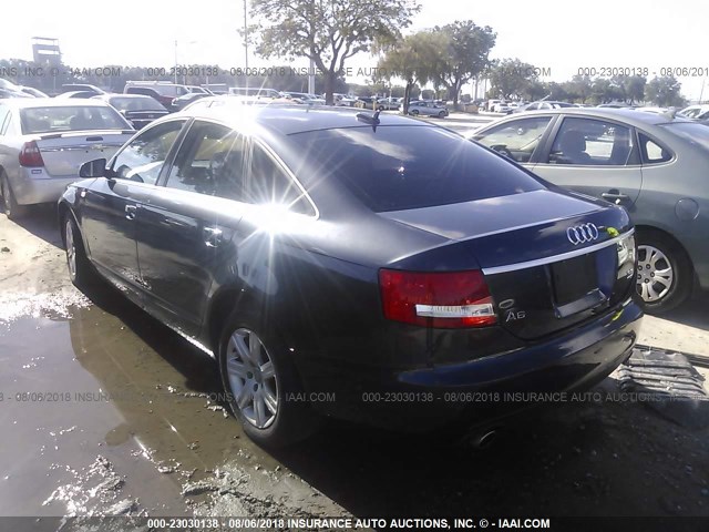 WAUDG74F55N097739 - 2005 AUDI A6 BLACK photo 3