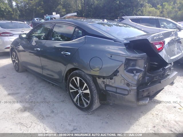 1N4AA6AP2JC360733 - 2018 NISSAN MAXIMA 3.5S/SV/SL/SR/PLAT GRAY photo 3