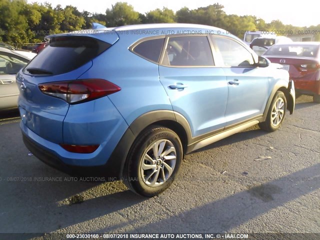 KM8J33A48JU704113 - 2018 HYUNDAI TUCSON BLUE photo 4