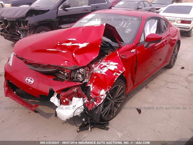 JF1ZNAA12D1717205 - 2013 TOYOTA SCION FR-S RED photo 2