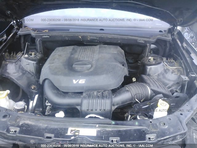 1C4RJFCG3DC523775 - 2013 JEEP GRAND CHEROKEE OVERLAND BLACK photo 10