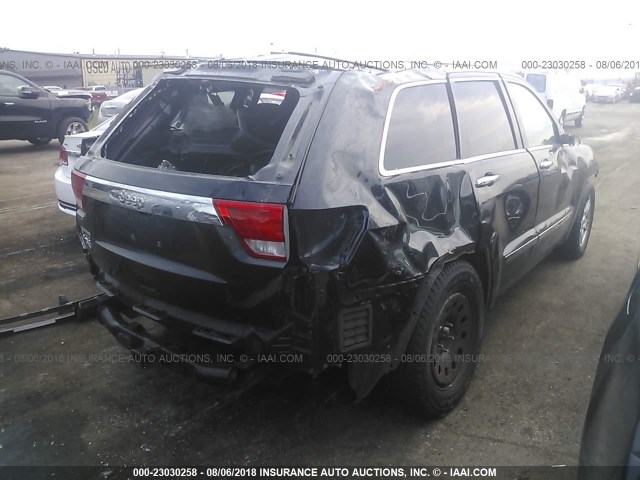 1C4RJFCG3DC523775 - 2013 JEEP GRAND CHEROKEE OVERLAND BLACK photo 4