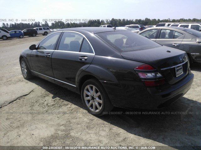 WDDNG71X67A067377 - 2007 MERCEDES-BENZ S 550 BLACK photo 3