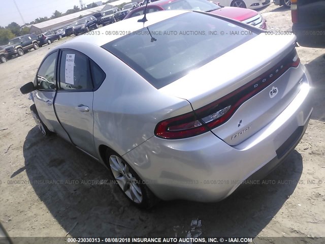 1C3CDFBA1DD302796 - 2013 DODGE DART SXT SILVER photo 3