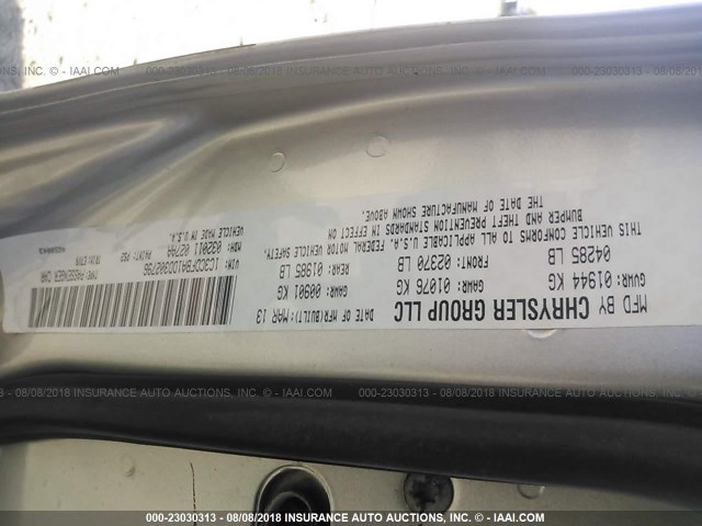 1C3CDFBA1DD302796 - 2013 DODGE DART SXT SILVER photo 9