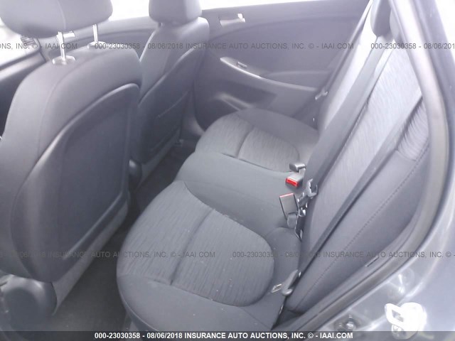 KMHCT5AEXHU311219 - 2017 HYUNDAI ACCENT SE GRAY photo 8