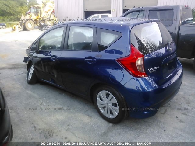 3N1CE2CP4JL352556 - 2018 NISSAN VERSA NOTE S/S PLUS/SV/SL/SR BLUE photo 3