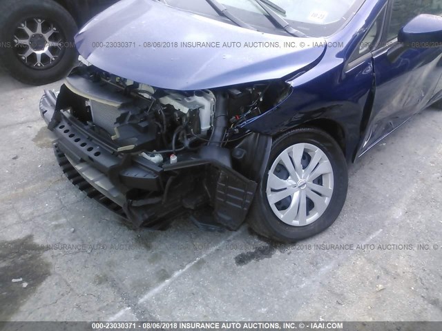 3N1CE2CP4JL352556 - 2018 NISSAN VERSA NOTE S/S PLUS/SV/SL/SR BLUE photo 6