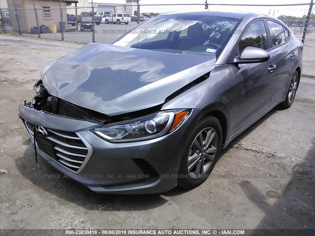 5NPD84LF5JH303300 - 2018 HYUNDAI ELANTRA SEL/VALUE/LIMITED GRAY photo 2