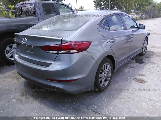 5NPD84LF5JH303300 - 2018 HYUNDAI ELANTRA SEL/VALUE/LIMITED GRAY photo 4