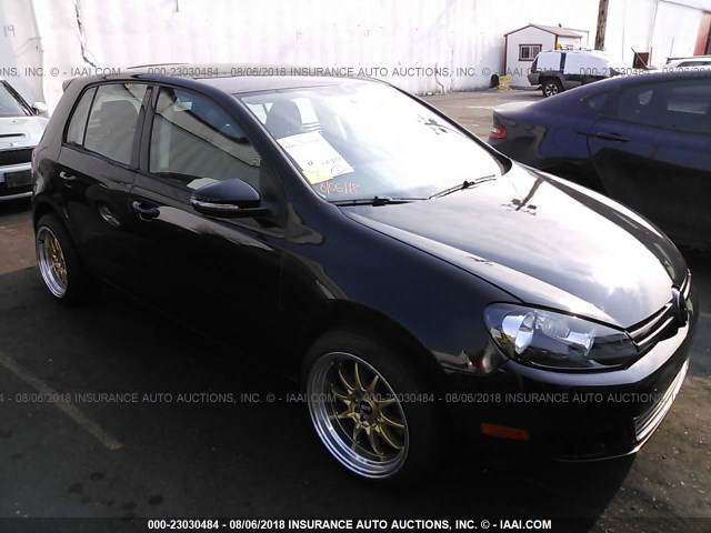 WVWDB7AJ4CW347764 - 2012 VOLKSWAGEN GOLF BLACK photo 1