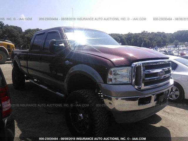 1FTWW31P15EC13782 - 2005 FORD F350 SRW SUPER DUTY BURGUNDY photo 1