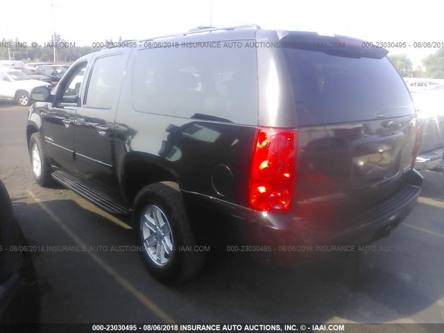 1GKS2KE76CR117302 - 2012 GMC YUKON XL K1500 SLT BLACK photo 3