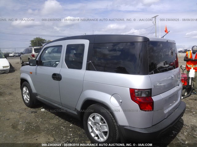 5J6YH183X9L003476 - 2009 HONDA ELEMENT LX SILVER photo 3