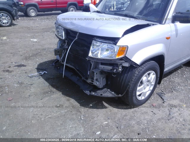 5J6YH183X9L003476 - 2009 HONDA ELEMENT LX SILVER photo 6