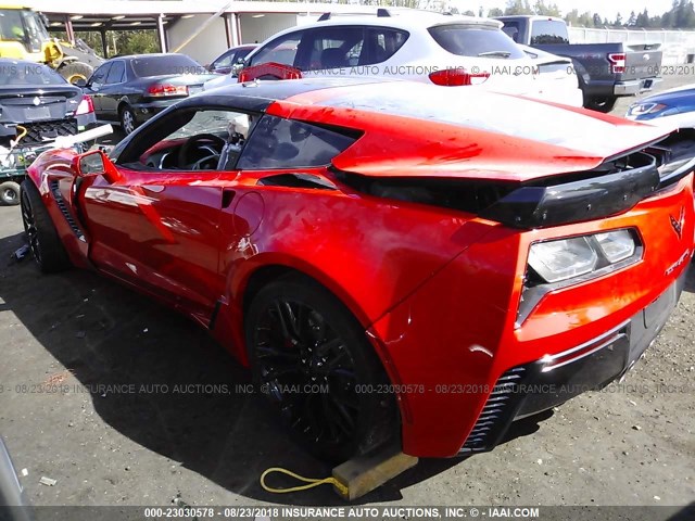 1G1YU2D66J5601315 - 2018 CHEVROLET CORVETTE Z06/3LZ RED photo 3