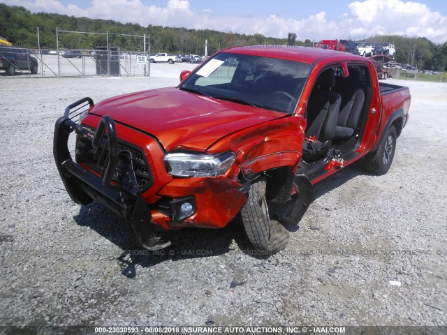 3TMCZ5AN2HM083160 - 2017 TOYOTA TACOMA DBL CAB/SR/TRDSPT/OR/PRO ნარინჯისფერი ფოტო 2