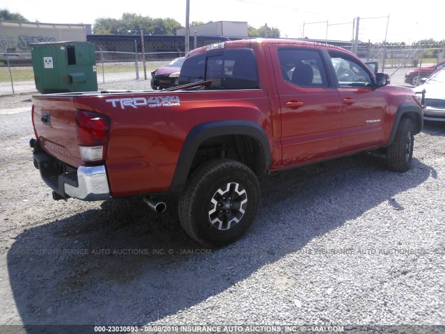 3TMCZ5AN2HM083160 - 2017 TOYOTA TACOMA DBL CAB/SR/TRDSPT/OR/PRO ნარინჯისფერი ფოტო 4