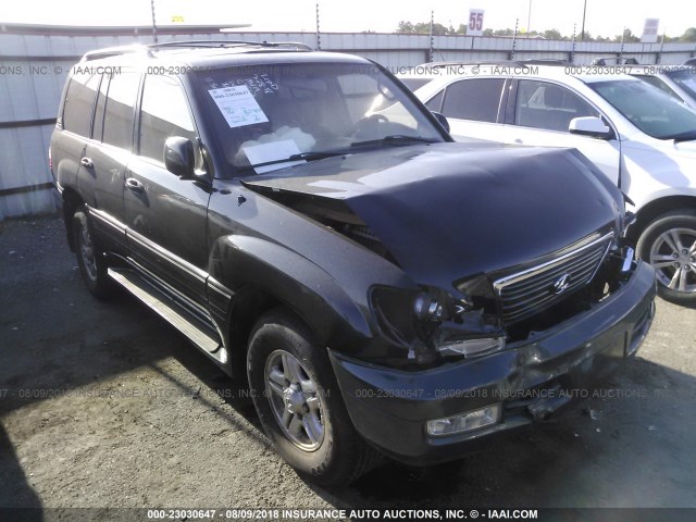 JTJHT00W323515605 - 2002 LEXUS LX 470 BLACK photo 1