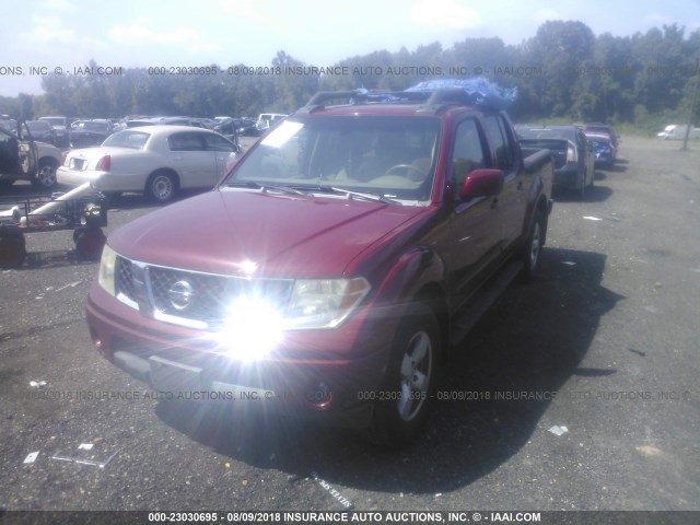 1N6AD07W96C475430 - 2006 NISSAN FRONTIER CREW CAB LE/SE/OFF ROAD RED photo 2