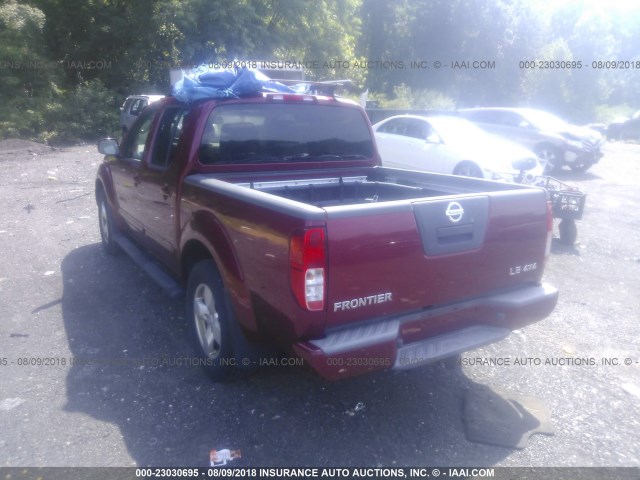 1N6AD07W96C475430 - 2006 NISSAN FRONTIER CREW CAB LE/SE/OFF ROAD RED photo 3