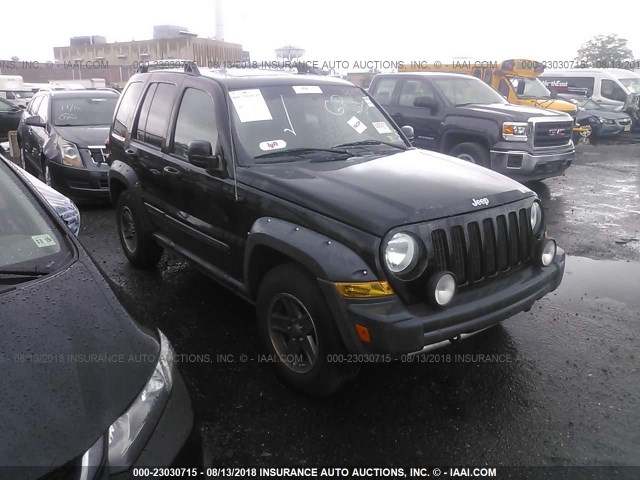 1J4GL38K15W704462 - 2005 JEEP LIBERTY RENEGADE BLACK photo 1