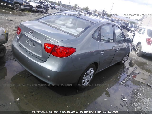 KMHDU4AD1AU897186 - 2010 HYUNDAI ELANTRA BLUE/GLS/SE GRAY photo 4