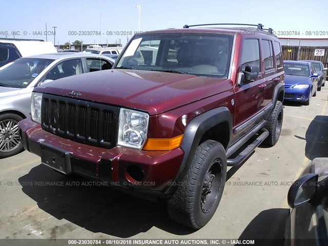 1J8HG48K97C603025 - 2007 JEEP COMMANDER MAROON photo 2