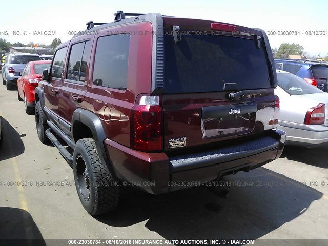 1J8HG48K97C603025 - 2007 JEEP COMMANDER MAROON photo 3
