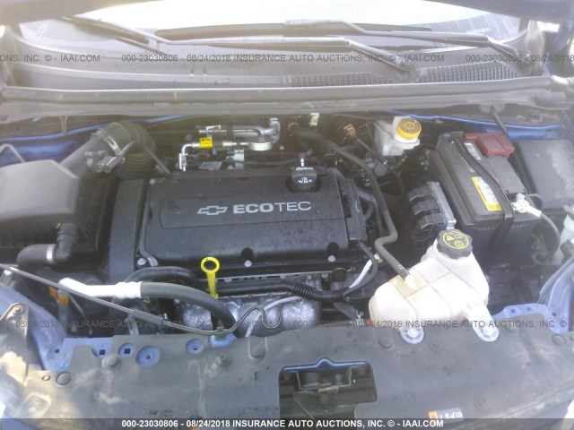 1G1JB5SG3H4135914 - 2017 CHEVROLET SONIC LS 蓝色 照片 10