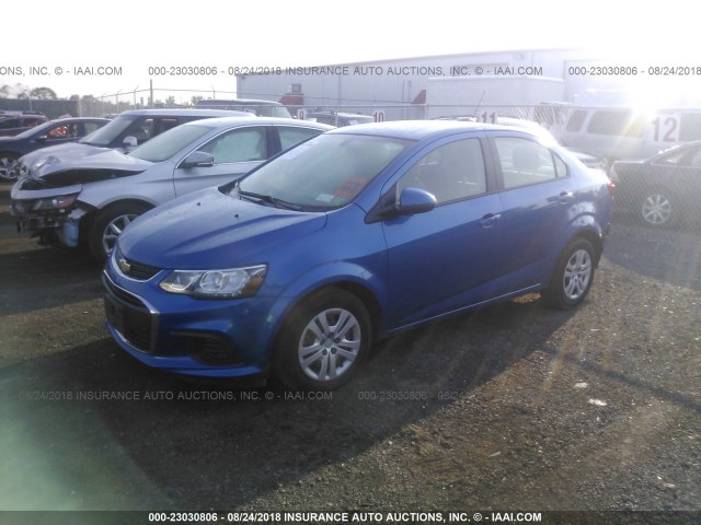 1G1JB5SG3H4135914 - 2017 CHEVROLET SONIC LS 蓝色 照片 2