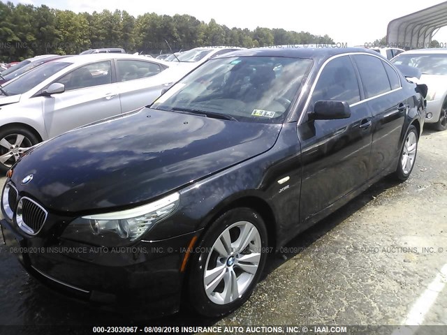 WBANV13549C153414 - 2009 BMW 528 XI BLACK photo 2