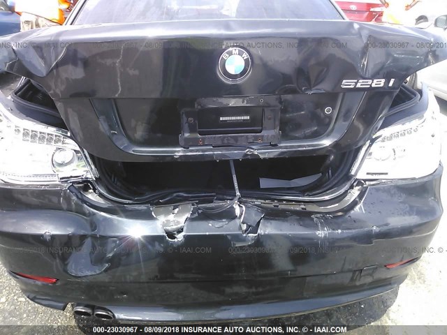 WBANV13549C153414 - 2009 BMW 528 XI BLACK photo 6