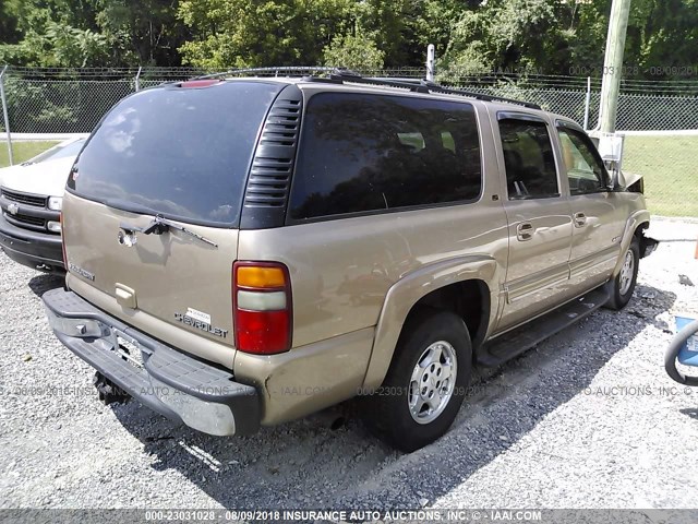 3GNFK16T2YG126158 - 2000 CHEVROLET SUBURBAN K1500 GOLD photo 4