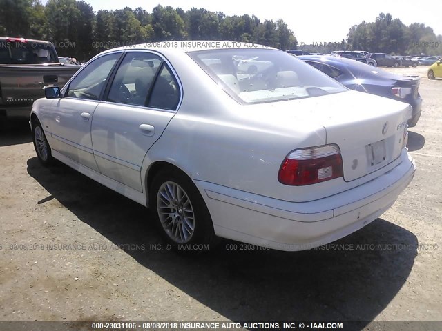 WBADT63402CH85521 - 2002 BMW 530 I AUTOMATIC WHITE photo 3