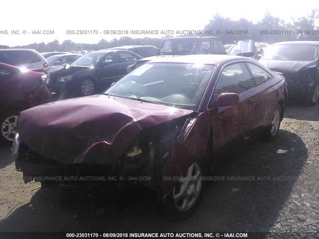 2T1CF28P22C584547 - 2002 TOYOTA CAMRY SOLARA SE/SLE წითელი ფოტო 2